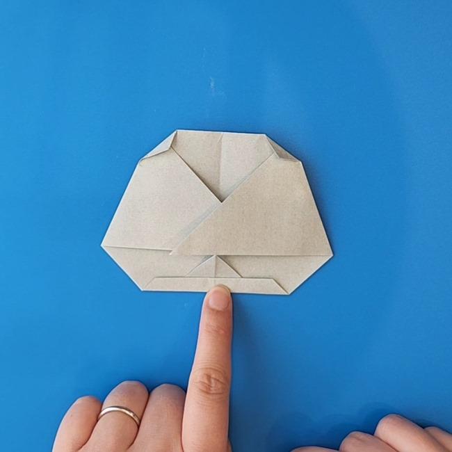 チラーミィの折り紙 簡単な作り方折り方①顔(12)