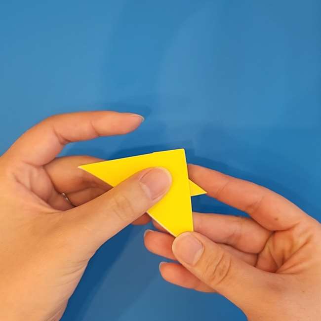 ゴルダックの折り紙の簡単な折り方作り方③くちばし(7)