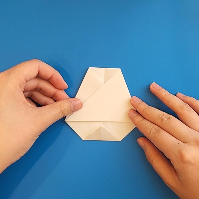 アチゲータの折り紙 作り方折り方①顔(7)