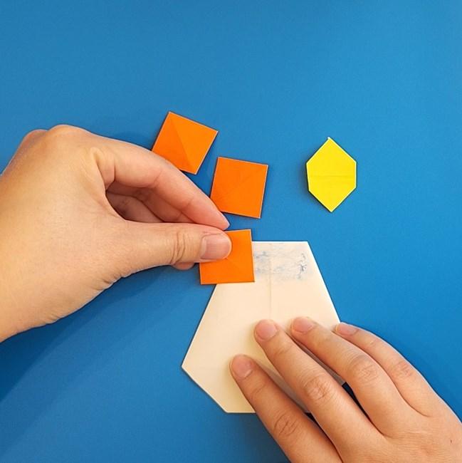 アチゲータの折り紙 作り方折り方③貼り合わせ(2)