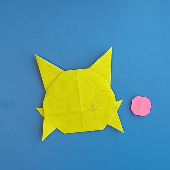 ニャローテの折り紙の簡単な折り方作り方⑤貼り合わせ(4)