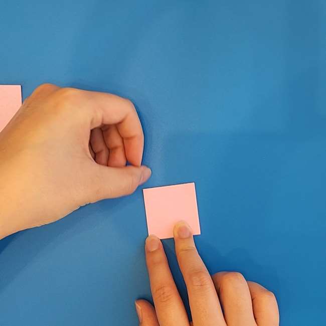 ポケモン ラッキーの折り紙の簡単な折り方作り方②耳(3)