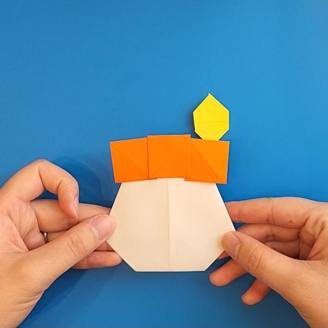 アチゲータの折り紙 作り方折り方③貼り合わせ(3)