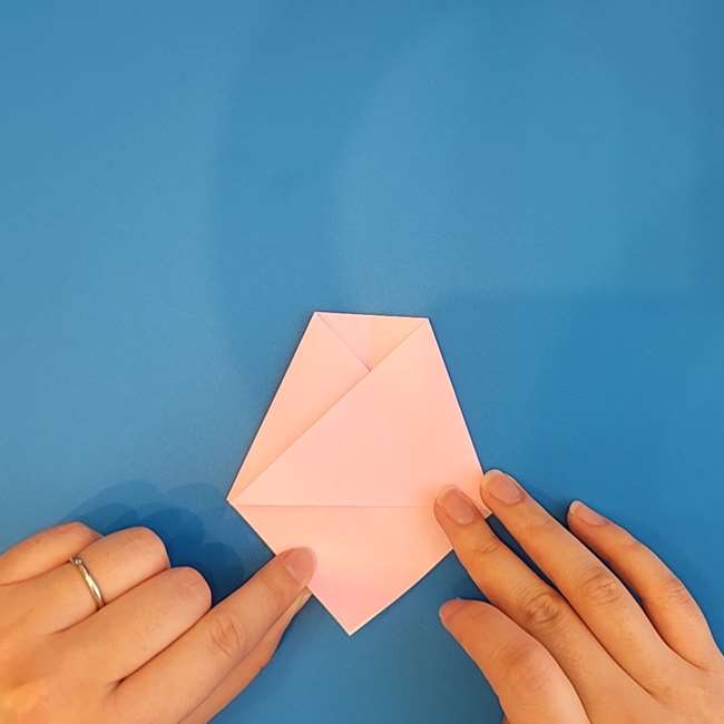 ポケモン ラッキーの折り紙の簡単な折り方作り方①からだ(6)