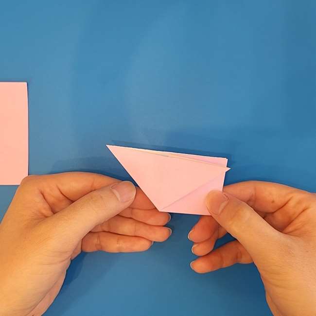 ポケモン ラッキーの折り紙の簡単な折り方作り方②耳(5)