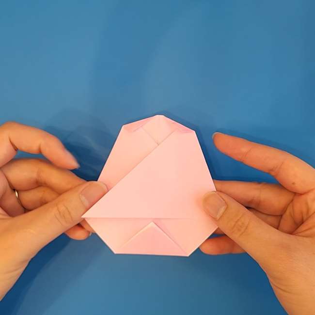 ポケモン ラッキーの折り紙の簡単な折り方作り方①からだ(8)