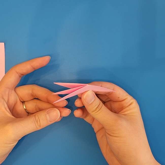 ポケモン ラッキーの折り紙の簡単な折り方作り方②耳(7)