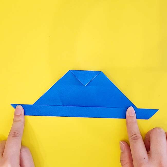 ゴルダックの折り紙の簡単な折り方作り方①顔(11)
