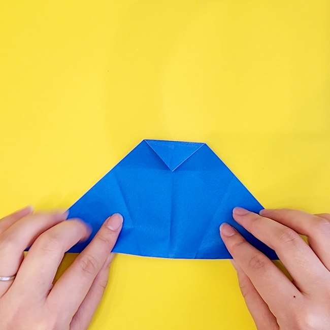 ゴルダックの折り紙の簡単な折り方作り方①顔(9)