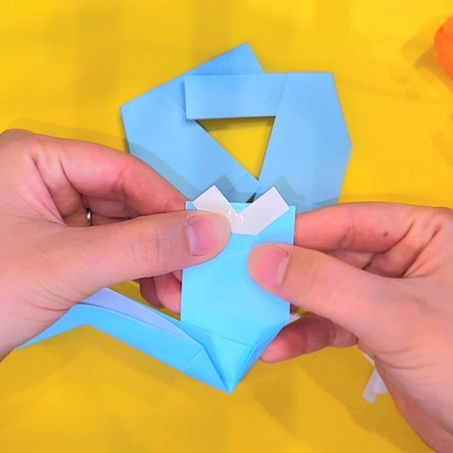 メタグロスの折り紙の簡単な折り方作り方⑤貼り合わせ(3)