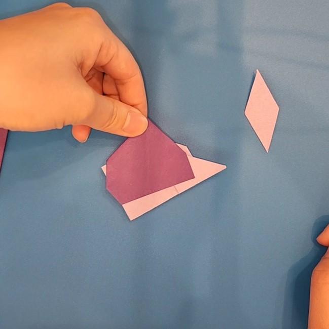 ソウブレイズの折り紙 簡単な折り方作り方⑦貼り合わせ(2)