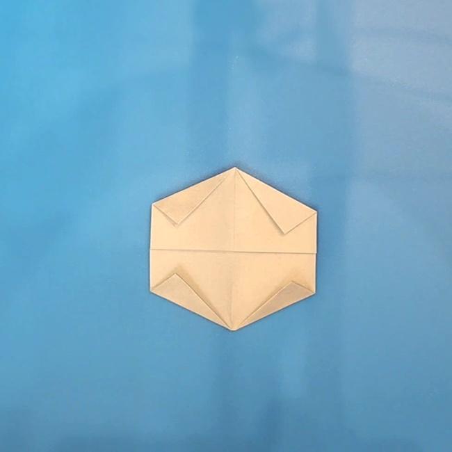 ポケモン折り紙 サイドンの作り方折り方①顔(7)