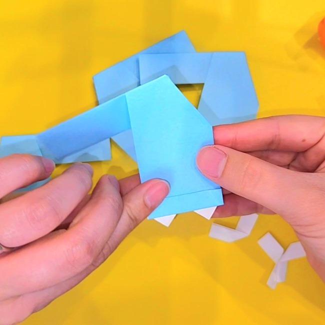 メタグロスの折り紙の簡単な折り方作り方⑤貼り合わせ(4)