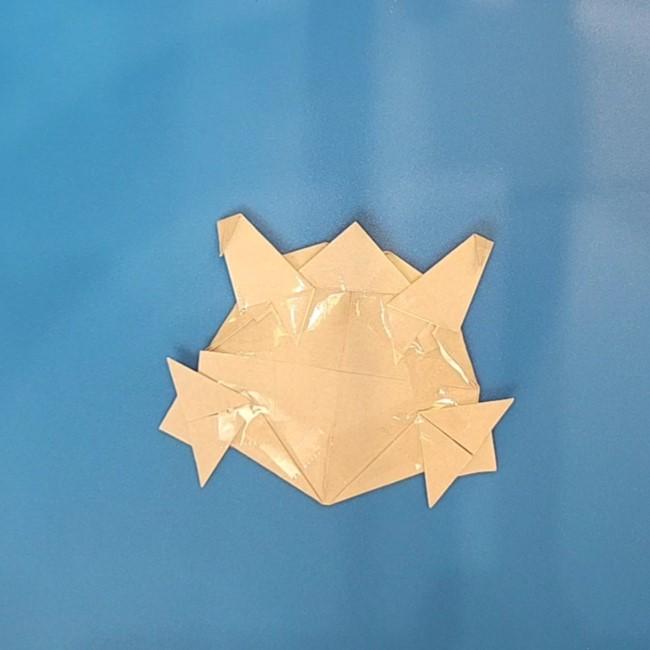 ポケモン折り紙 サイドンの作り方折り方⑤貼り合わせ(4)