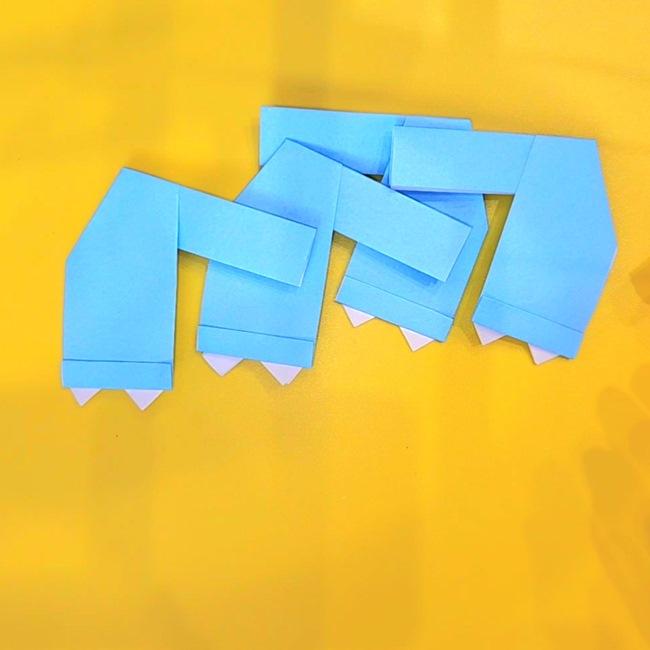 メタグロスの折り紙の簡単な折り方作り方⑤貼り合わせ(5)