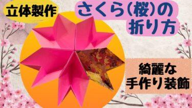さくら(桜)の折り方 ｜立体的で綺麗な装飾を手作り製作