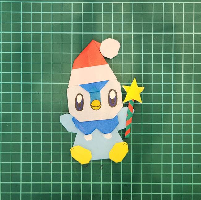 折り紙のかわいいポッチャマのクリスマス飾り｜簡単な折り方作り方12